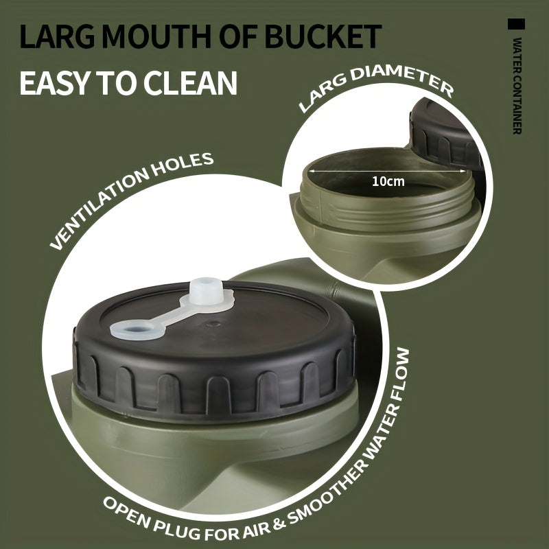 NNETM 20L Tactical Camping Bucket with Hand Wash Jug Kit
