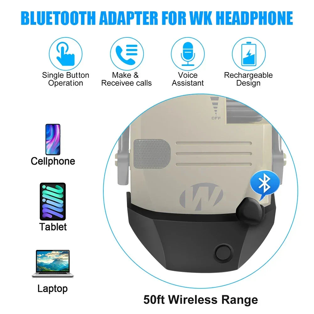 Bluetooth 5.1 Anti-Noise Tactical Shooting Headset