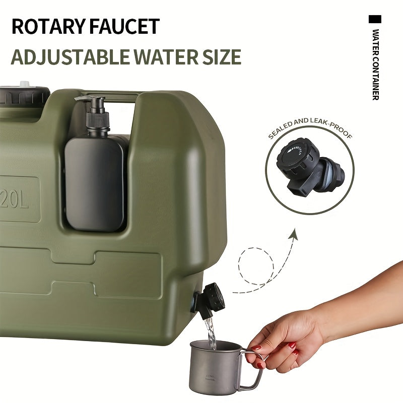 NNETM 20L Tactical Camping Bucket with Hand Wash Jug Kit
